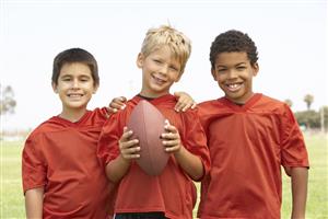 kids with football